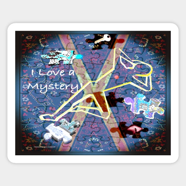 I Love a Mystery Sticker by KayeDreamsART